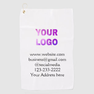 simple minimal add your logo/design here text pos golf towel