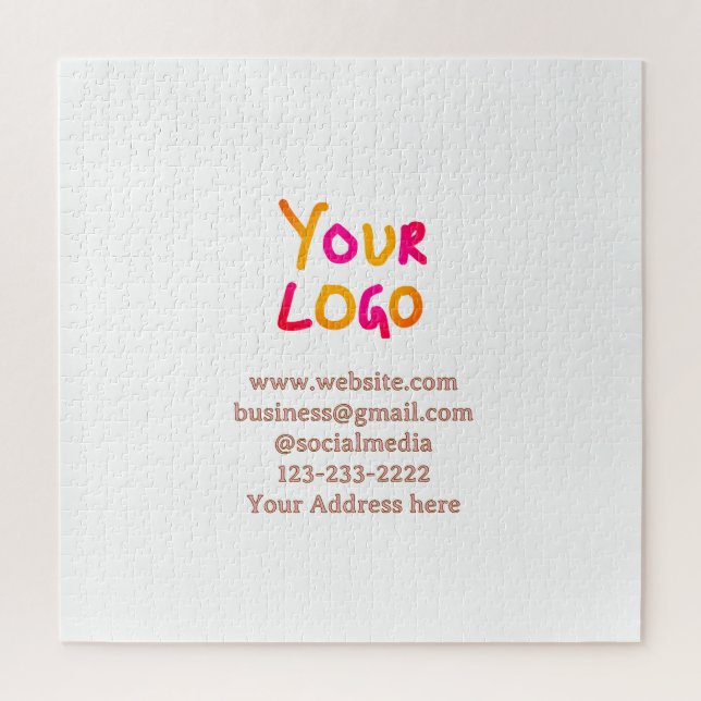 simple minimal add your logo/design here text  pos jigsaw puzzle (Vertical)