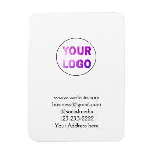 simple minimal add your logo/design here text pos magnet