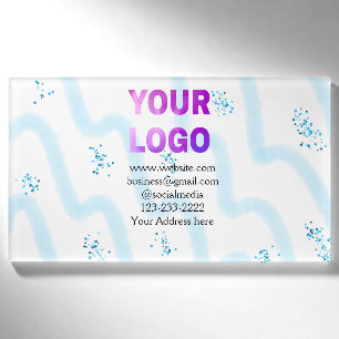 simple minimal add your logo/design here text pos name tag
