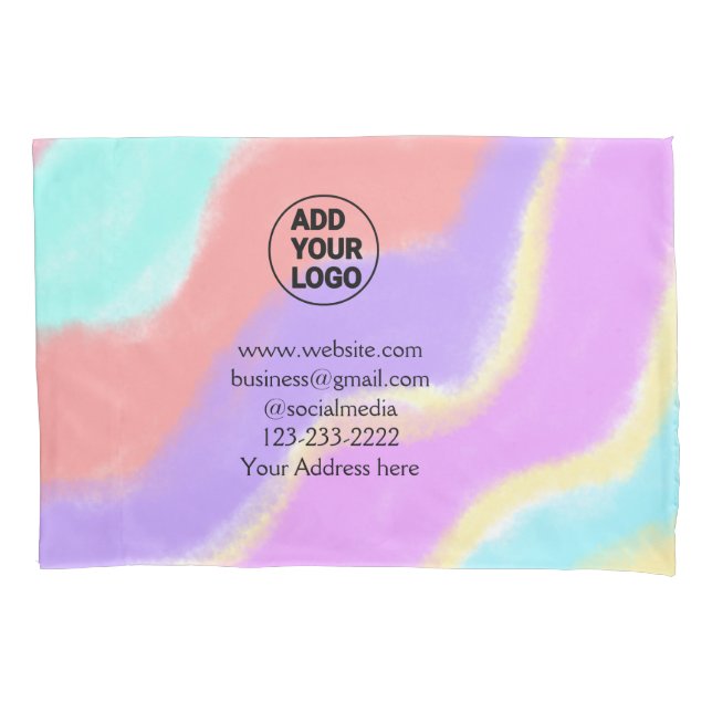 simple minimal add your logo/design here text  pos pillowcase (Front)