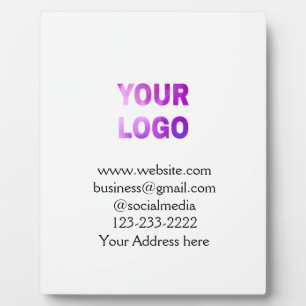 simple minimal add your logo/design here text  pos plaque