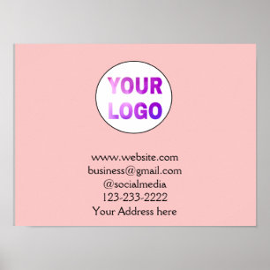 simple minimal add your logo/design here text pos poster