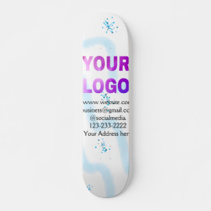 simple minimal add your logo/design here text pos skateboard