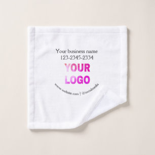 simple minimal add your logo/design here text  pos wash cloth
