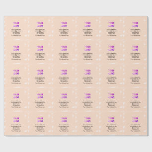 simple minimal add your logo/design here text pos wrapping paper