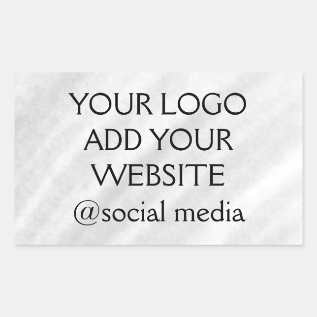 simple minimal add your logo/design here text      rectangular sticker (Front)