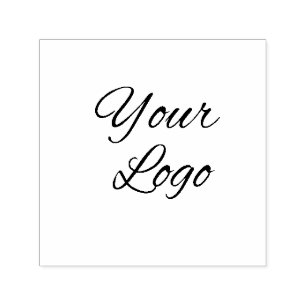 simple minimal add your logo/design here text self-inking stamp