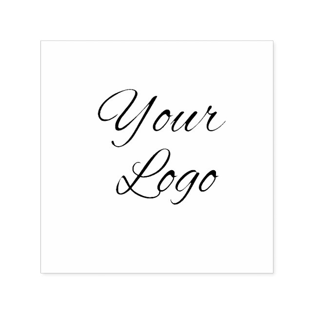 simple minimal add your logo/design here text      self-inking stamp (Design)