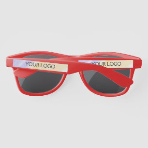 simple minimal add your logo/design here text sunglasses