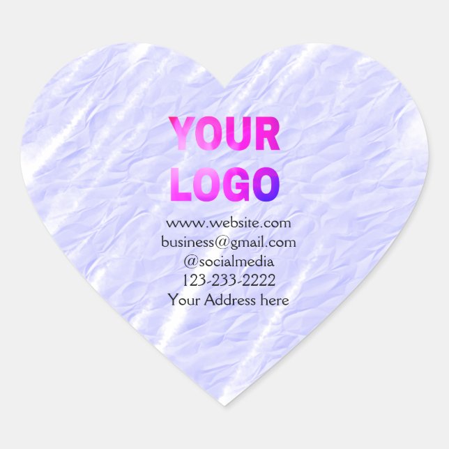 simple minimal add your logo/design here text  thr heart sticker (Front)