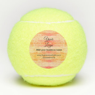 simple minimal add your logo/design pink orange gl tennis balls