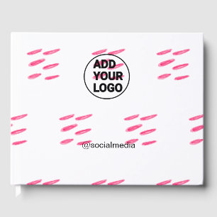 simple minimal add your logo/design watercolor guest book