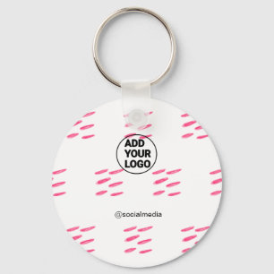 simple minimal add your logo/design watercolor     key ring