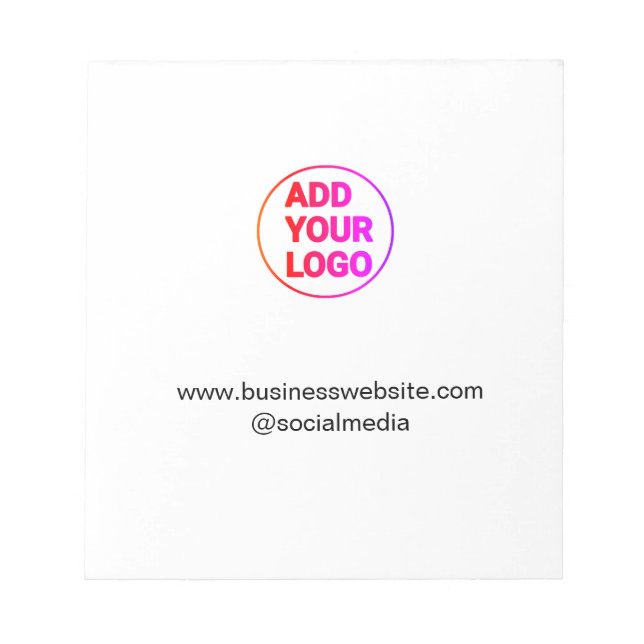 simple minimal add your logo/design watercolor   notepad (Front)