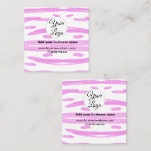 simple minimal add your logo/design watercolor  square business card