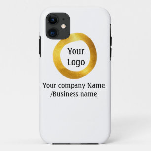 simple minimal add your logo gold website social t Case-Mate iPhone case