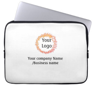 simple minimal add your logo gold website social t laptop sleeve