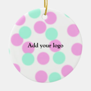 simple minimal add your logo name text message web ceramic tree decoration