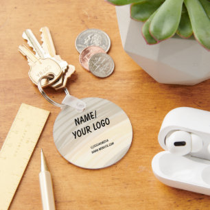 simple minimal add your logo name watercolor    ke key ring