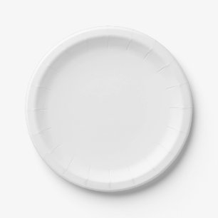 simple minimal add your logo name watercolor paper plate