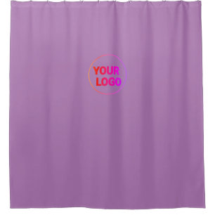 simple minimal add your logo name watercolor  show shower curtain