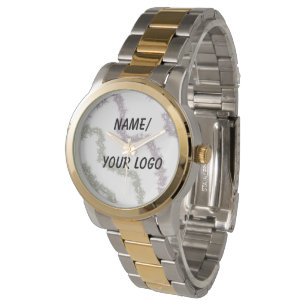 simple minimal add your logo name watercolor       watch