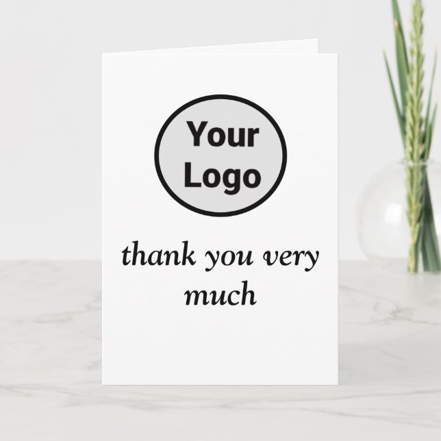 Simple minimal add your logo text name card (Front)