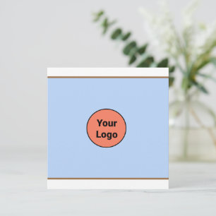 Simple minimal add your logo text name holiday card