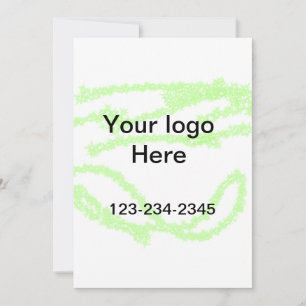 Simple minimal add your logo text name invitation