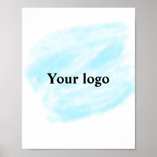 Simple minimal add your logo text name poster