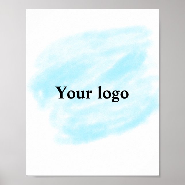 Simple minimal add your logo text name poster (Front)