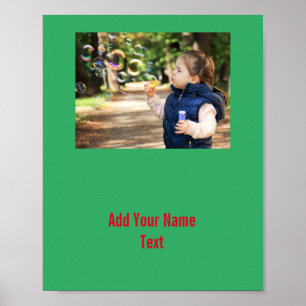 Simple minimal add your logo text name poster