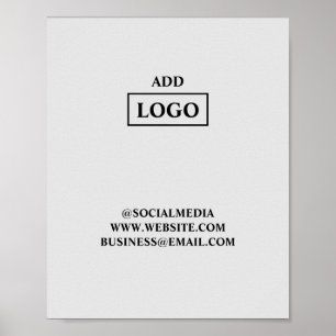 Simple minimal add your logo text name poster