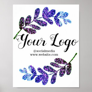 Simple minimal add your logo text name poster