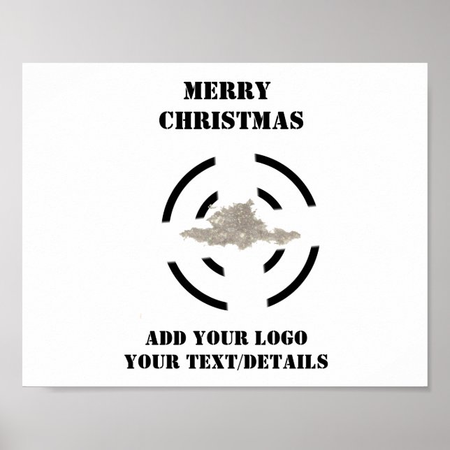 Simple minimal add your logo text name poster (Front)