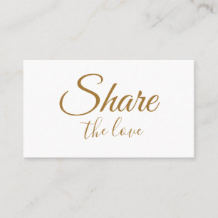 SIMPLE MINIMAL add your name address share the luv Referral Card