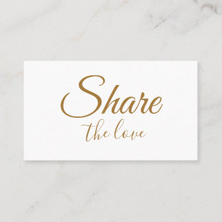 SIMPLE MINIMAL add your name address share the luv Referral Card