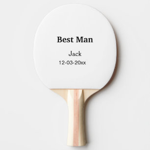 SIMPLE MINIMAL add your name custom best man Ping Pong Paddle