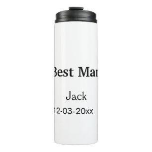 SIMPLE MINIMAL add your name custom best man Thermal Tumbler
