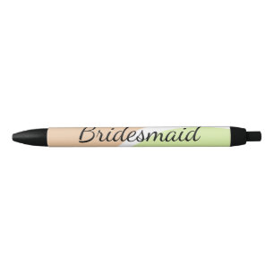 SIMPLE MINIMAL add your name custom bridesmaid   C Black Ink Pen
