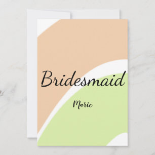 SIMPLE MINIMAL add your name custom bridesmaid C Invitation