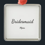 SIMPLE MINIMAL add your name custom bridesmaid   C Metal Tree Decoration<br><div class="desc">design</div>