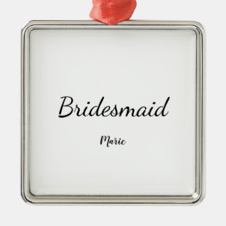 SIMPLE MINIMAL add your name custom bridesmaid C Metal Tree Decoration