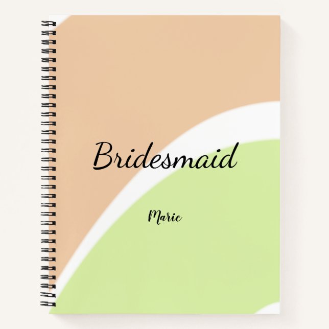 SIMPLE MINIMAL add your name custom bridesmaid   C Notebook (Front)
