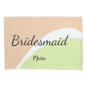 SIMPLE MINIMAL add your name custom bridesmaid C Pillowcase