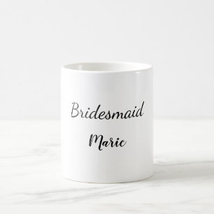 SIMPLE MINIMAL add your name custom bridesmaid  Coffee Mug