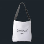 SIMPLE MINIMAL add your name custom bridesmaid   T Crossbody Bag<br><div class="desc">design</div>