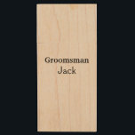 SIMPLE MINIMAL add your name custom groomsman<br><div class="desc">design</div>