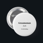 SIMPLE MINIMAL add your name custom groomsman<br><div class="desc">design</div>